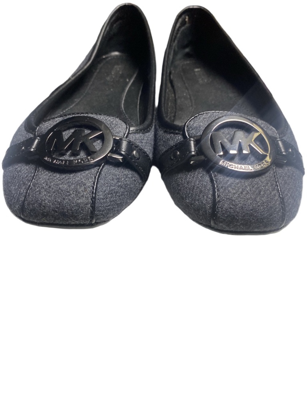 Michael Kors Fulton Moc Gray Felt Driver Flats Size 7 - Picture 4 of 6